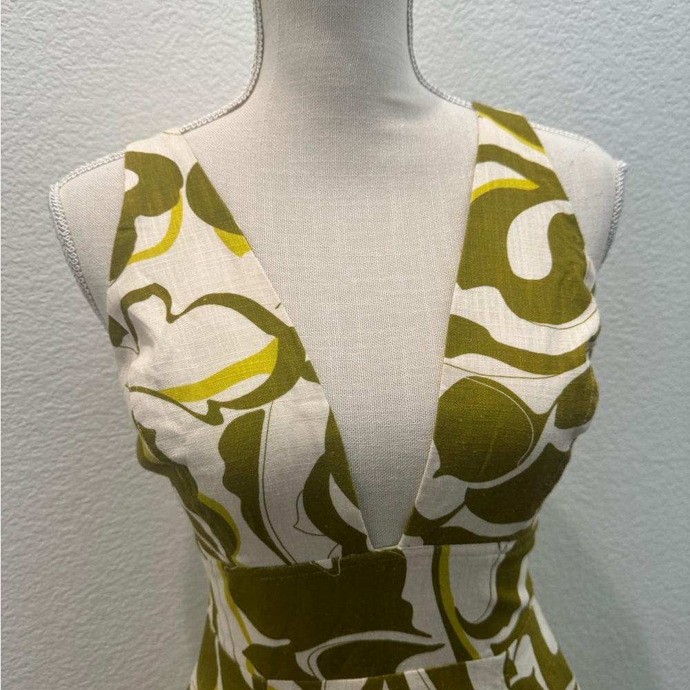 NICHOLAS Brown and Cream Midi Dress - Picture 7 of 10